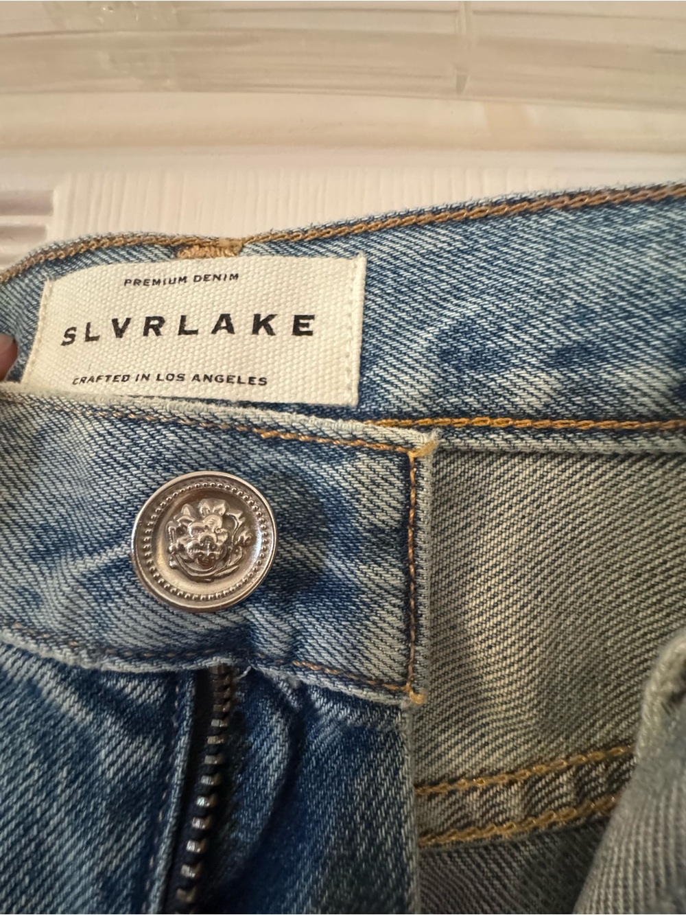 SLVRLAKE Wide Leg Vintage Wash “Grace” Jeans - Picture 8 of 8